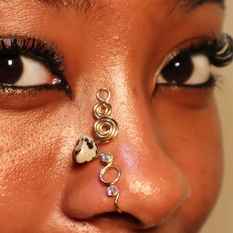 Dalmatian Crystal Nose Cuff