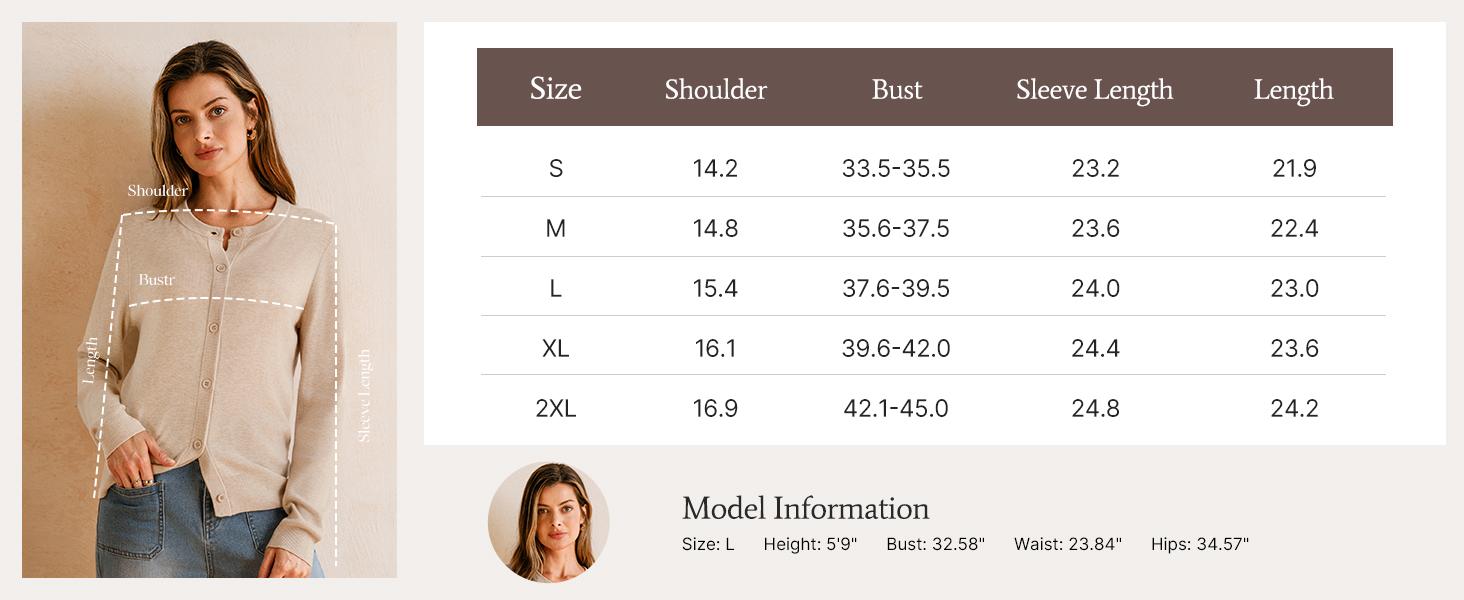 Arach&Cloz Women's 2026 Spring Lightweight Cropped Cardigan Long Sleeve Crew Neck Bolero Shrug Casual Top