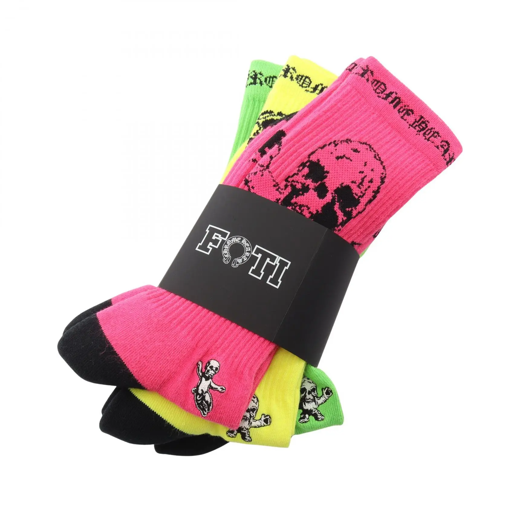 Pre-owned Chrome Hearts Cotton Small Leather Goods FOTI SOCKS Socks