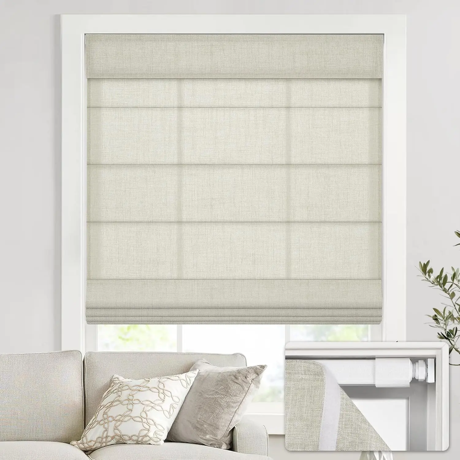 Light Filtering - Linen - Beige