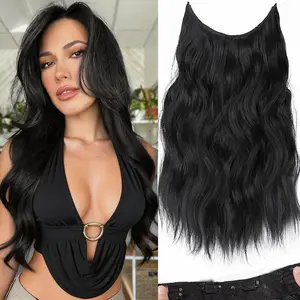 [Plodon] 24/20/16-Inch Natural Black Lightweight & Comfortable Hair Topper — Invisible Design for a Hyper-Realistic Look; Seamless Blending; Features 4 Secure Clips That Hold Firmly Without Pulling Hair — Natural Volume, No Artificial Look.
