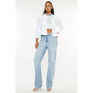 Kancan Distressed High Waist Straight Jeans