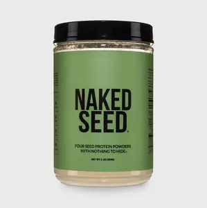 Naked Seed Protein Powder - 1LB - Only 4 Ingredients - 20g of Protein, 0g of Sugar - Vegan, Gluten-Free, Soy-Free, Non-GMO