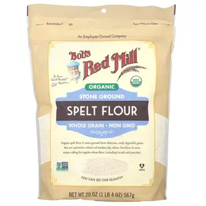 Bob's Red Mill Organic Spelt Flour, Whole Grain, 20 oz (567 g)