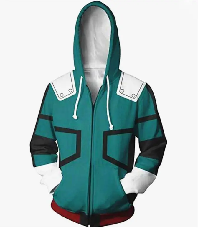 [FREESHIP] Green Academia Zip Hoodie Jacket, Anime fan up Zip hoodie, Perfect for Fall & Winter with Fitted Design #anime  #hoodie #jacket #menwear