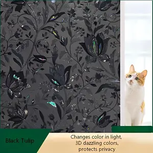 Privacy Glass Stickers, Color Changing, Waterproof, Static Cling, Reusable, Easy to Cut, Decorative, Window Decal, Suitable for Windows/store Displays