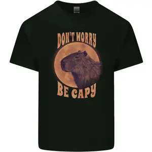Dont Worry Be Cappy Funny Capybara Mens Cotton T-Shirt Tee Top Funny Hoodie And Best Sweatshirt For Mens And Ladies U