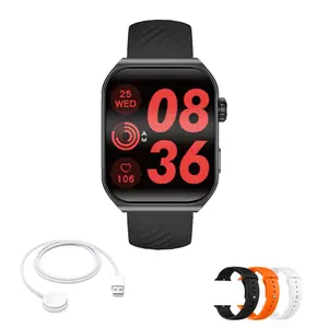 Electronic World Smart Watch for Men & Women – Bluetooth Calling, Fitness Tracker with Heart Rate, SpO2 & Sleep Monitor, 1.95” HD Display, 100+ Sport Modes, 3 Bands Bundle, Smart Notifications for iPhone & Android