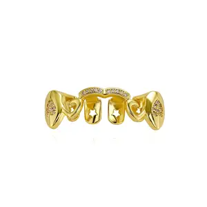 2 pcs Realistic Hollow Zombie Teeth Jewelry - Synthetic Inlaid Hip Hop Dental Grillz, Easy Clip-On/Remove for &, Statement Piece for Rapping, Halloween Costume Accessory, Teeth Crowns, Fashion Braces Teeth, Braces For Teeth Fashion, Tooth Jewelry
