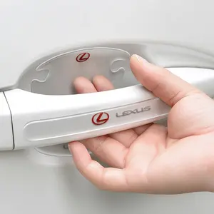 High-Transparency Silicone Car Door Trim Sticker Wrist Pads + Anti-Collision Strips, 4/8pcs, Fits Lexus F Sport Es300 Rx300 Rx330 Rx350 Is200 Is250 Is300 Gs300 Nx300