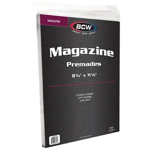 BCW Magazine Bags and Backing Boards Combo - 25 ct | Acid-Free Polypropylene Bags for Current Magazines | 24pt Solid Bleached Sulfate Boards | Archival-Quality Protection for Collectible Magazines