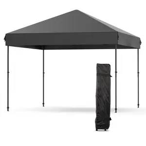 Pop Up Canopy Tent 10x10 with 4 Sidewalls, Heavy Duty EZ Up Canopy with Window & Door, Waterproof Outdoor Canopy for Vendors, Commercial Instant Shelter for Party, Patio Gazebo Sun Shade Tent