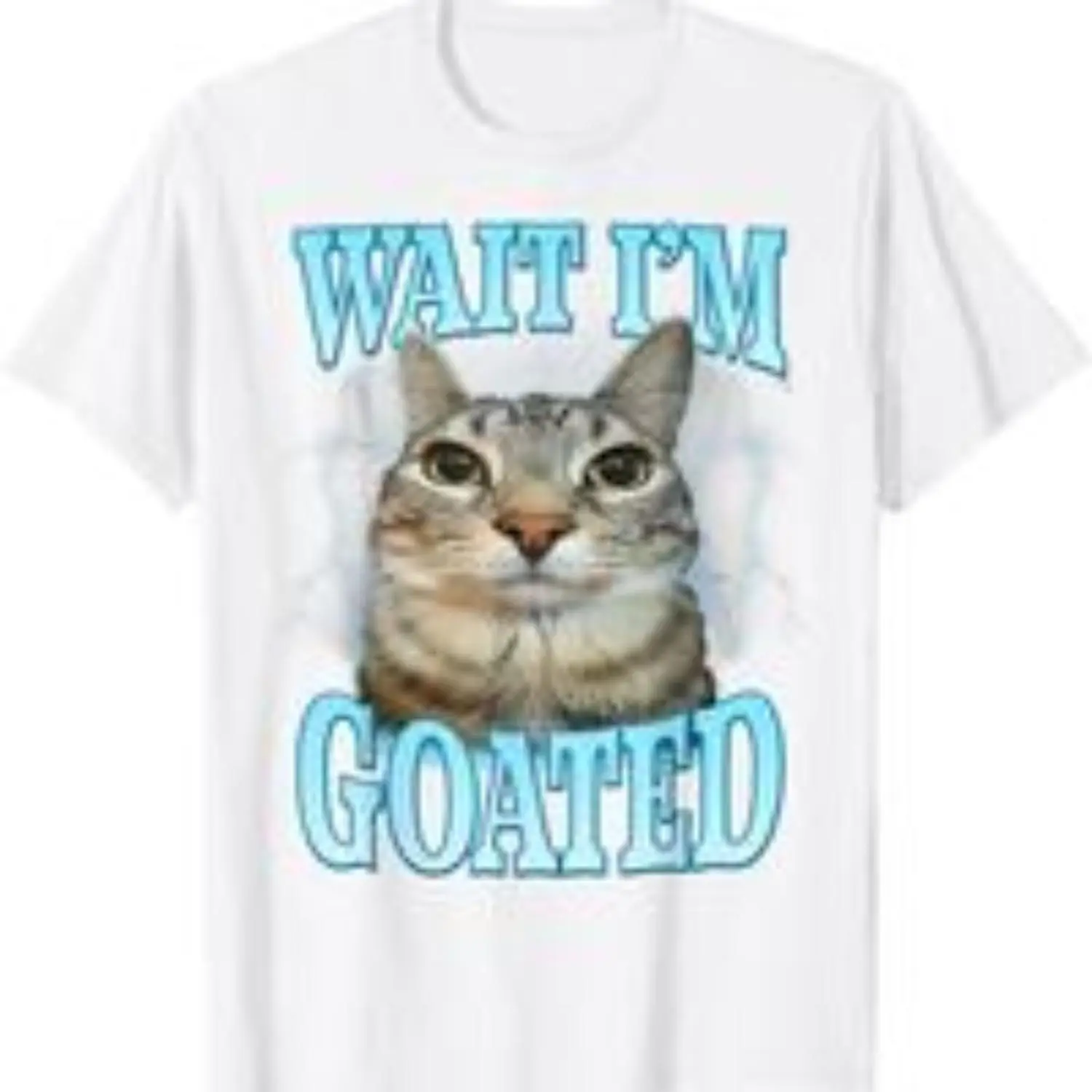Men's Cotton Short-Sleeve Classic Menswear T-Shirt with Collar, Playful "Where The Huzz At" Cat Meme Design, Comfy Streetwear Basic Tee for Cat Lovers