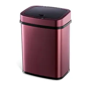 NINESTARS Motion Sensor 3.2 Gal Stainless Stee l Trash Can