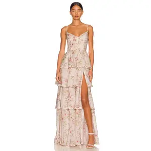 V. Chapman Caterina Dress in Pink Rose Print