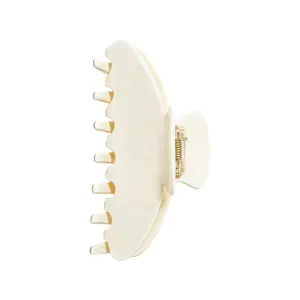 OideGuiing Durable Acetate Hair Clips - 4-Inch Sequin Yellow Claw Clips for Fine and Thick Hair (Sequin yellow)