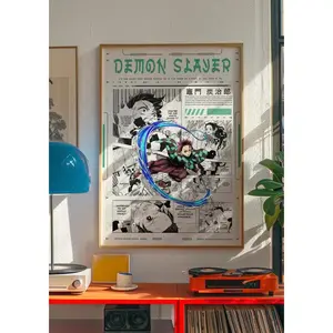 [Sale Off Up To 50%] [Unframe] Tanjiro Demon Slayer Anime Poster - Manga Wall Collage - Manga Panel Poster - Anime Poster- Manga Poster