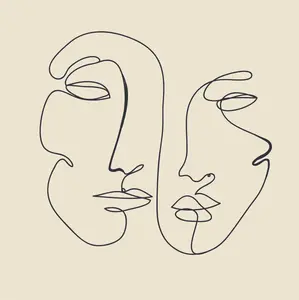 Facing Together Custom Art