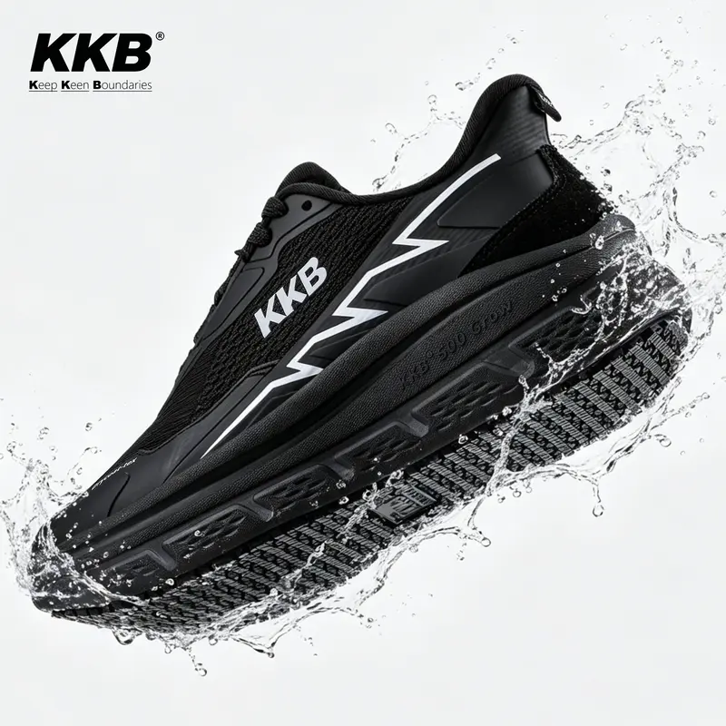 KKB Women's Low Top Round Toe Breathable Rubber Shoes - Lightweight, Waterproof, Antimicrobial, Non-Slip Work Casual Trainers for Food Service Chefs