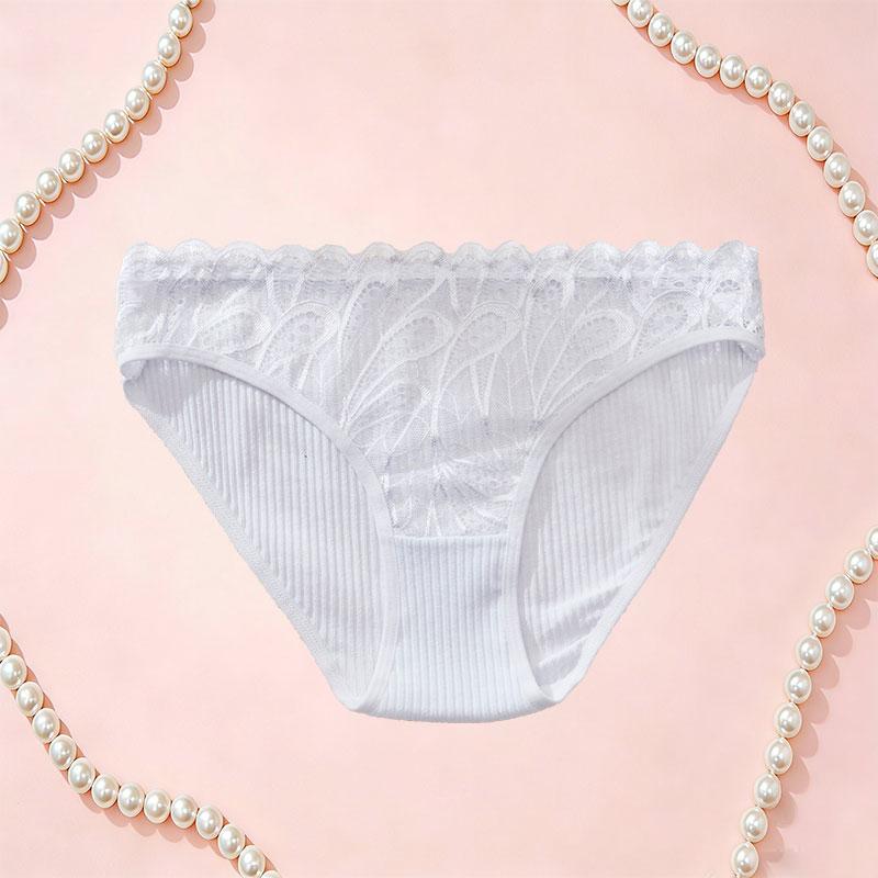 12pcs Sexy Cutout Lace Ruffle Trim Women’s Panties, Skin-Friendly, Butt-Lifting, Breathable Triangle Style