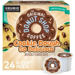 The Original Donut ShopCookie Dough So Delicious Coffee - Keurig K-Cup Pods - Flavored Coffee -  Coffee Pods - High Box Count