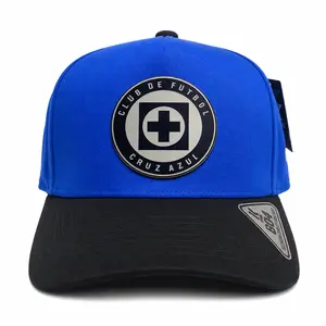 Cruz Azul Blue and Black Snapback Cap - Fútbol Supporter Hat, Team Spirit Hat with Club de Fútbol Cruz Azul Emblem, Futbol Supporter Hat