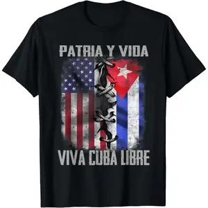 Unisex Viva Cuba Libre TShirt Featuring Patriotic and Vintage Cuban Style