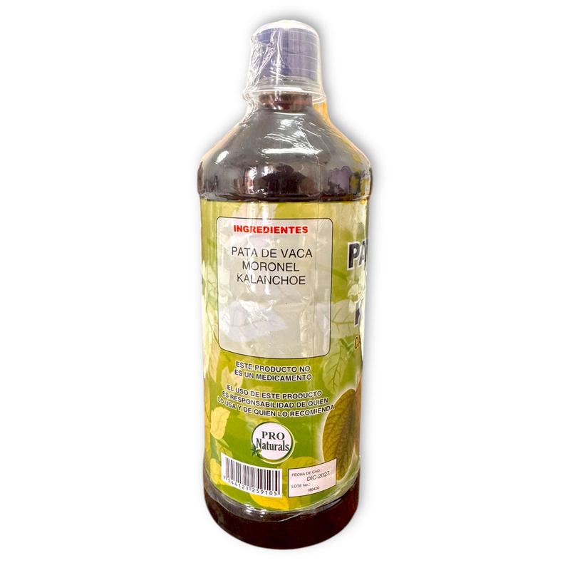 New - Pata de Vaca, Moronel, Kalanchoe - Juice Tonic- Jugo De Pata de Vaca, Moronel, Kalanchoe -   de 1 litro (33.3Fl Oz)