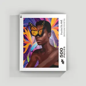 Orange Zest - Puzzled By Art Signature Puzzle for Adults, Black Art Jigsaw Puzzles, 1000 Pieces, Vibrant Art Celebrating Culture & Diversity, Difficult Challenging, 24x18in