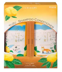 KRACIE Ichikami Yuzu Fragrance Shampoo & Conditioner Set 480ml+480ml