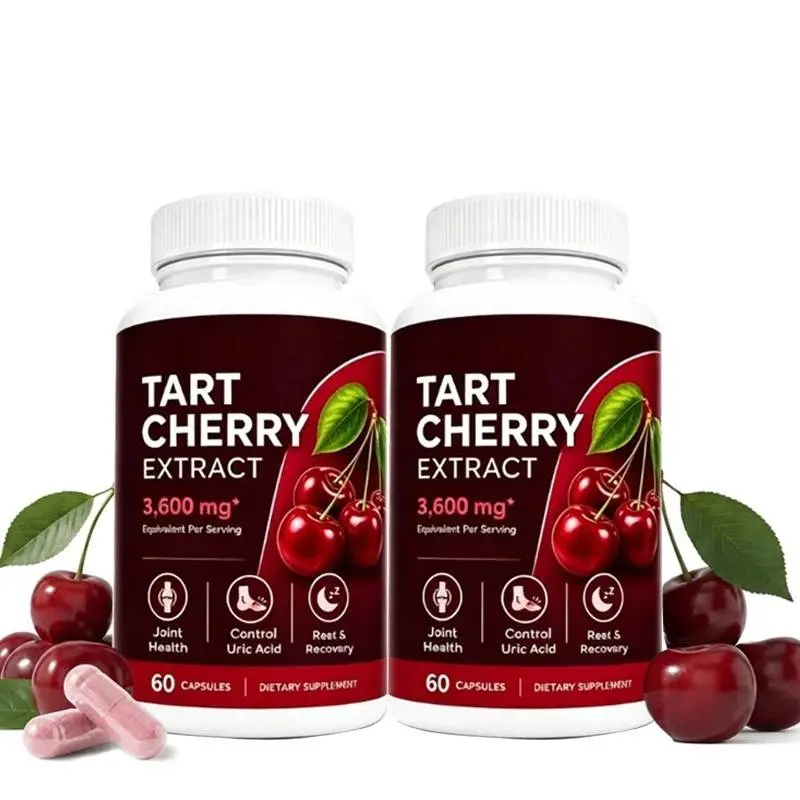 Goodgrove Tart Cherry Extract, Cold-Extracted Tart Cherry Supplement, 60 Capsules for Daily Wellness and Natural Antioxidant Support