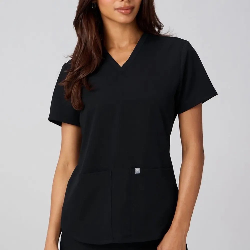 Fabletics Method Scrub Top - Black, Navy