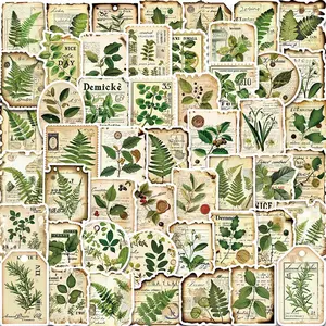 Plant Label Sticker, 50pcs/set Creative Cartoon Decorative Sticker Sheets, Creative Decals for Water Bottle, Laptop, Phone Case, Scrapbooking, Journal Making