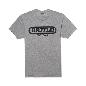THEE ORIGINAL Battle Football T-Shirt - Athletic Fit Triblend Fabric Soft Feel True to Size Grey Tee