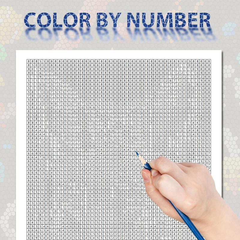 Mystical Mosaic Coloring Book for Adults, Digital Color by Number Art Therapy, Relaxing Adult Activity Book, Unique Gift Idea