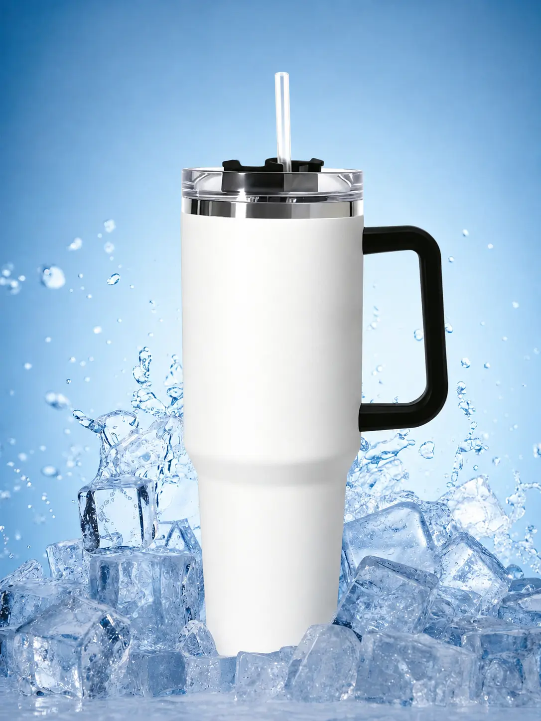 The 40 Oz. Leoti Travel Tumbler has double wall stainless steel construction, and its 18/8 food-grade steel inner wall and copper liner can withstand daily use and will keep your drink cold for 30 hours and hot for 18 hours.