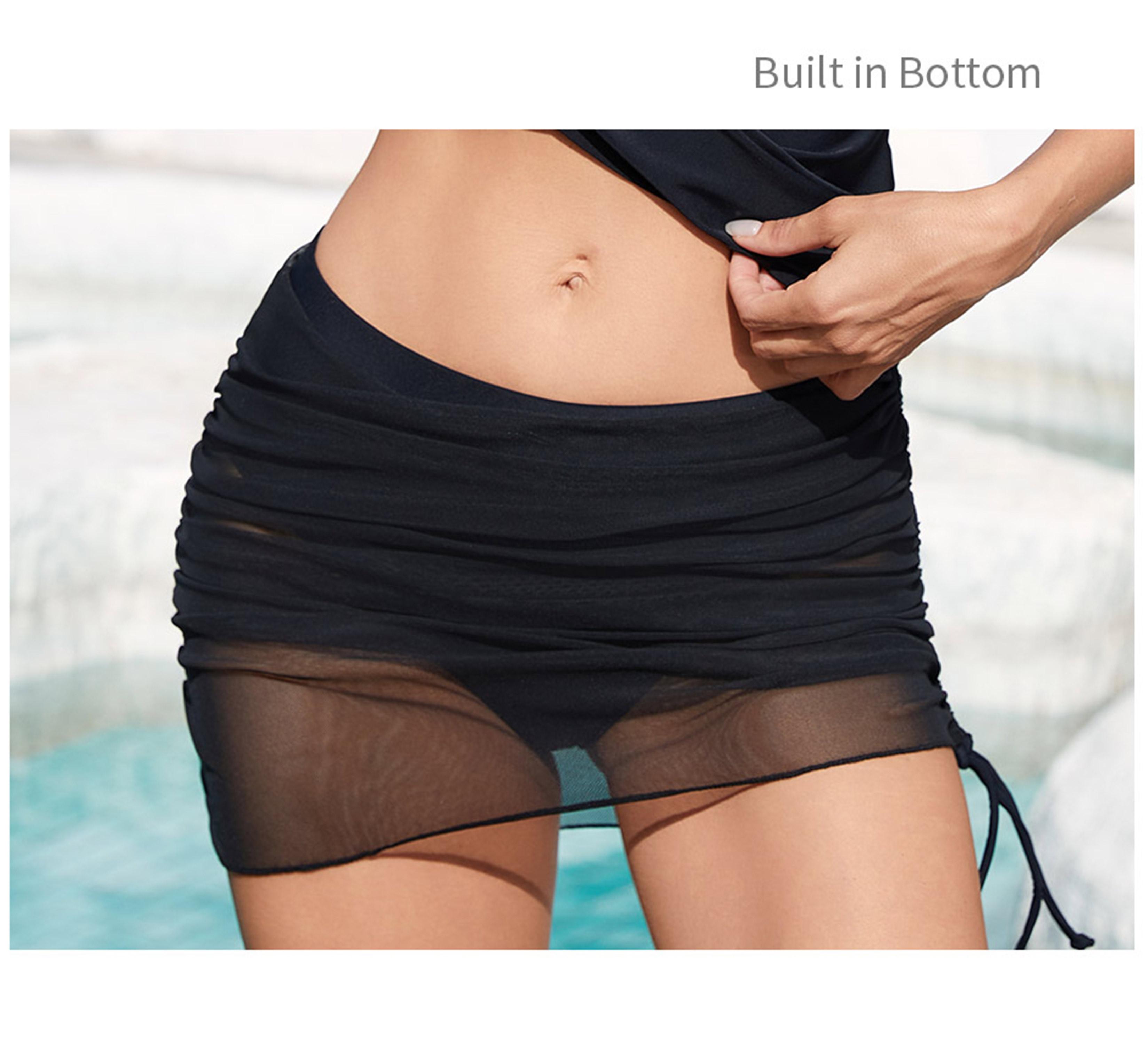 Chicovar Boutiques Womens High Waisted Bikini Sets Swim Skirt Mesh Swim Suits 2 Piece Tummy Control Bathing Suits