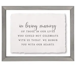 Sincere Surroundings. 14" In Loving Memory. Floating Frame Art