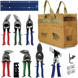 Platinum Tool Kit - 9 Piece Set Includes Aviation Snips & More, Made in the USA - MWT-HVACKIT03