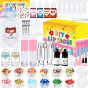 Mother Day Gift 73PCS Fun Make Your Own Lip Gloss Kit Kids, Beginner, Lipgloss Sets for Girls, DIY Lipstick Set, Moisturizing Lip Oil Base, Gifts for Tween Girls