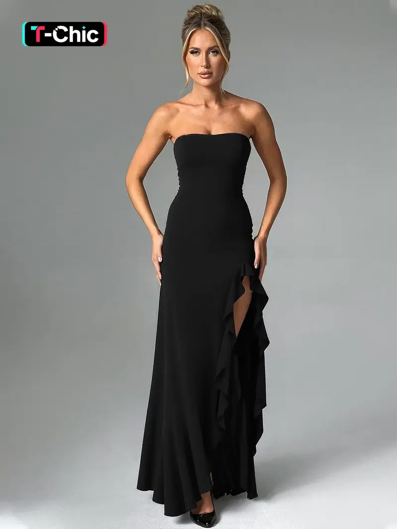 strapless deep plunge black formal dress - TikTok Shop strapless deep plunge black formal dress - TikTok Shop