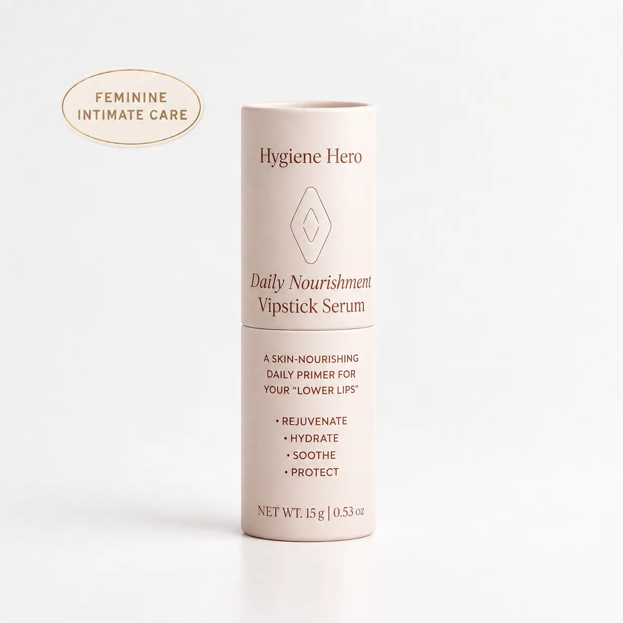 Hygiene Hero Daily Nourishment Vipstick Serum - Daily Intimate Skin Nourishment, Hydrating & Soothing Care, Non-Warming Formula