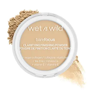 wet n wild Bare Focus Clarifying Finishing Powder | Matte | Pressed Setting Powder Light-Medium