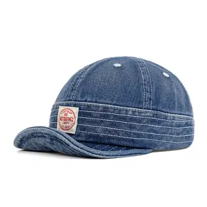 Denim baseball cap, American soft brim peaked cap, brim freely foldable, patch embroidered baseball cap, unisex design, suitable for all seasons.