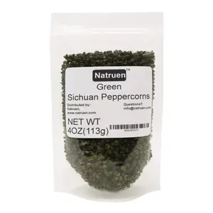 Natruen Szechuan Green Peppercorn Whole 4oz, for Authentic Flavors in Green Sichuan Pepper Fish, Sichuan Peppercorn Chicken, Tofu, Asian Cuisine Spice