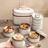 ONESHOW HOME 4-Layer Large Capacity Stainless Steel Bento Box Set - Airtight Leakproof Tableware with Insulated Carrier, Lid, Chopsticks, Carry Bag - Reusable Portable for School, Work - Mid Year Sale Back to School Pack for Balanced Everyday Meals