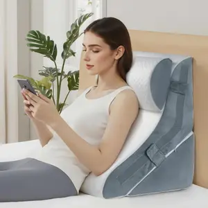 3PCS Wedge Pillow for Sleeping, 15-in-1 Orthopedic Bed Pillow Wedge Set Adjustable Memory Foam Wedge Pillow for After Surgery, Acid Reflux, Snoring, Back Pain Relief