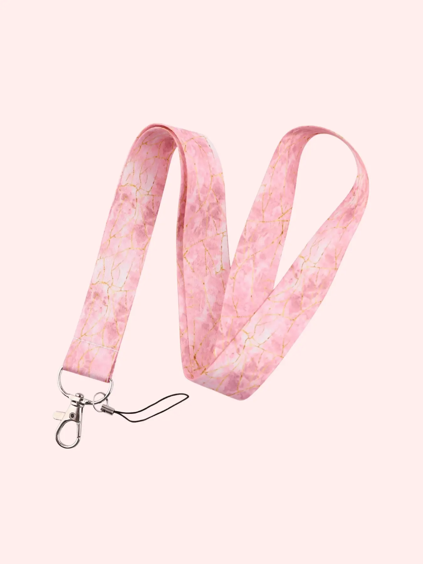 Luxury Marble Gold Texture Lanyard, Ideal for Students & Office Workers, Perfect Gift for Friends, Colleagues, Teachers, Party Presents