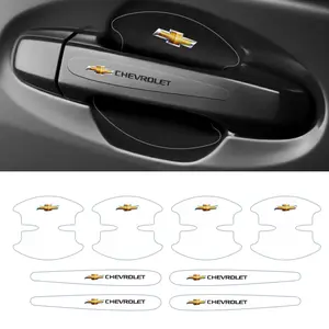 Chevrolet Car Door Scratch Resistant Transparent Protective Film Set, Anti-Collision Bowl Protection Sticker, Universal Decoration, Car Decals, Sticker For Cars