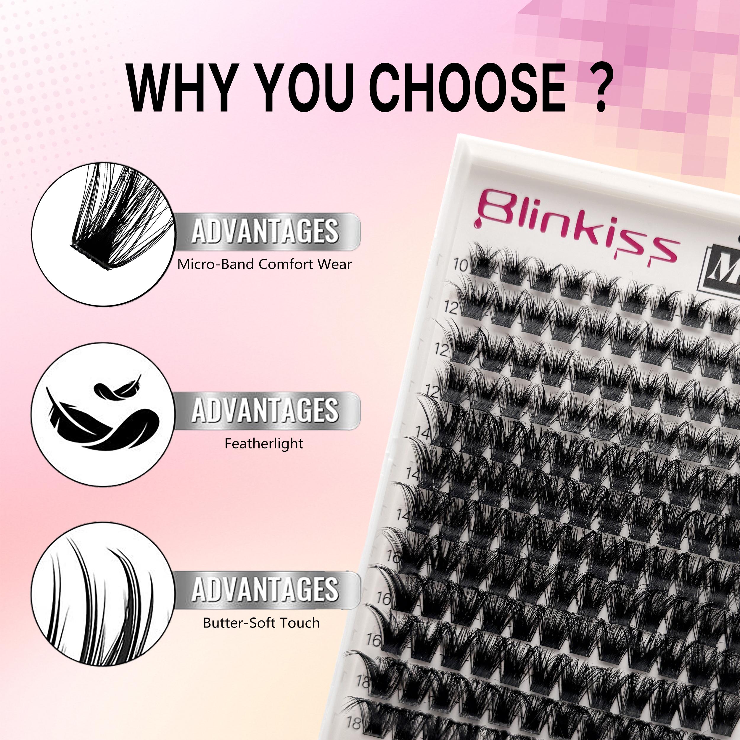 MagicSoft Volume Lashes | Blinkiss DIY False Eyelashes for Bold Dramatic Look Unstoppable  You've Been Waiting For | Lashes with Ultra-Dense, Waterproof, Long-Lasting Lashes | Magic | Beginner-Friendly DIY Lashes for a Flawless